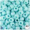 BeadTin Blue Cloud Matte 9mm Barrel Plastic Pony Beads (500pcs)